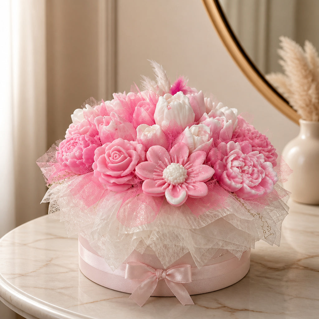 Blushing Bloom Wax Bouquet