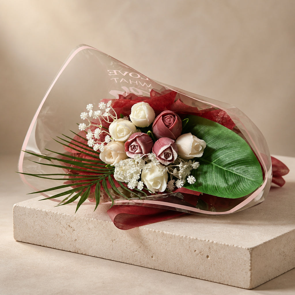 Crimson Romance Wax Bouquet