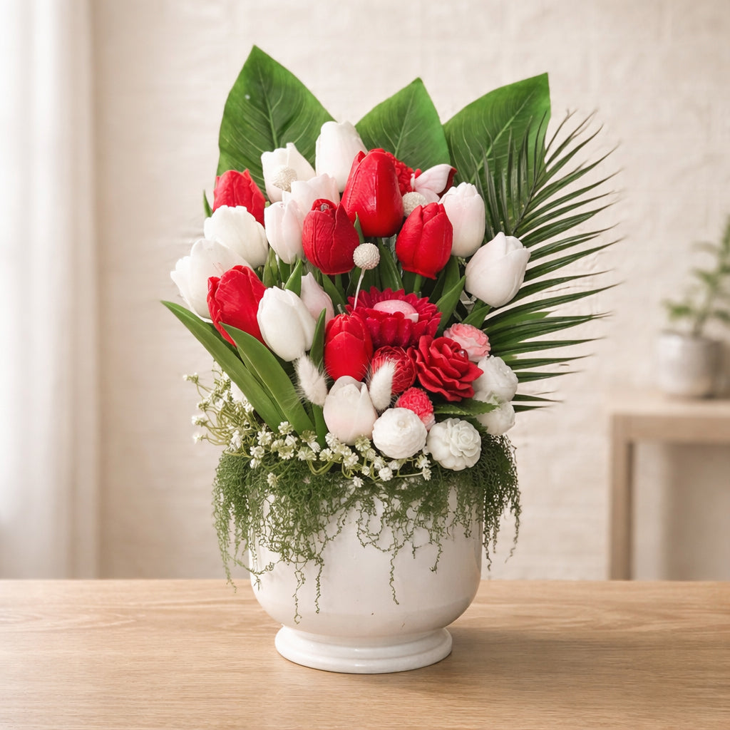 Crimson Snow Elegance